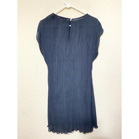 Madewell Dress Size 4 Black Plissé Mini Tee Sheath Minimalist Preppy Party NWT - Picture 10 of 10